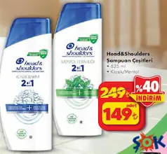 HEAD & SHOULDERS ŞAMPUAN ÇEŞİTLERİ 625 ML